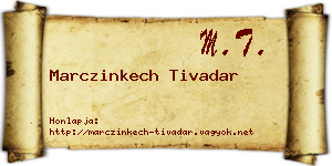 Marczinkech Tivadar névjegykártya